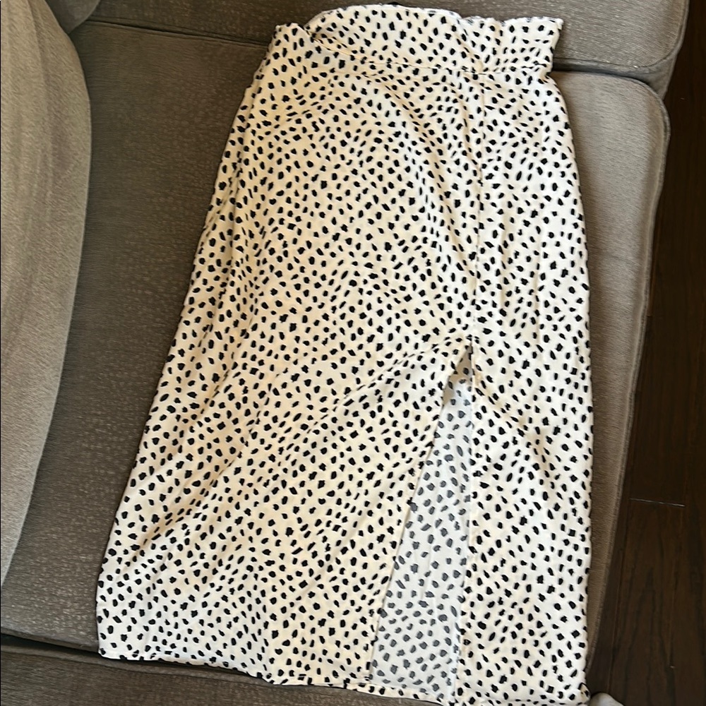 SHEIN Cream Ruched Pencil Midi Skirt Casual